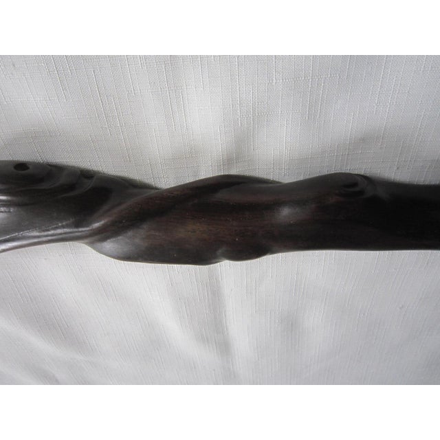 Ebony Vintage African Carved Wood Cane For Sale - Image 8 of 9