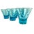 Hazel-Atlas Blue Polka Dot Glasses Set of 6 – Vintage 1960s MCM Cocktail Barware For Sale - Image 4 of 7