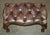 Antique English Burr Walnut Brown Leather Claw and Ball Window Seat Bench, 1880s For Sale - Image 4 of 18
