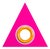 Bindoo Kama Triangular Wall Mirror in Aluminum and Glass Mirror by Altreforme For Sale