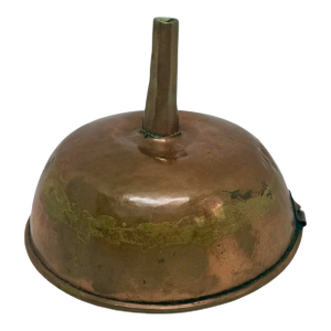 Mid 19th Century Swedish Copper Funnel Hand-Forged With Tin Lining Rustic Kitchen Farmhouse Decor