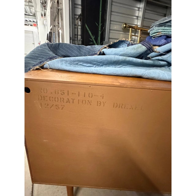 1950s Drexel Declaration Mid-Century Modern Sideboard Server Credenza Buffet Cabinet For Sale In Raleigh - Image 6 of 8