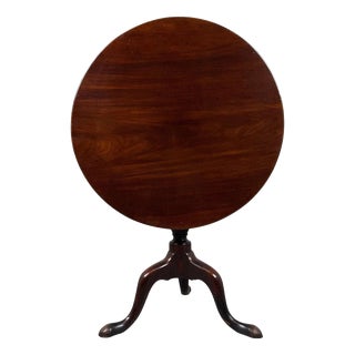 18th Century Georgian English Mahogany Tilt-Top Table For Sale