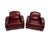 Burgundy 1980s Streamline Moderne Seating Suite Attributed to Donald Deskey For Sale - Image 8 of 18