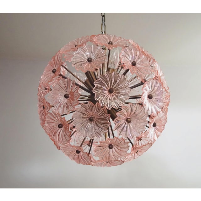 Mid-Century Modern Vintage Italian Sputnik Crystal Chandelier, 1990s For Sale - Image 3 of 12