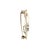 Mid-Century Modern 1940s 10 Karat Forstner 3 Diamond Circle and Leaf Brooch For Sale - Image 3 of 5