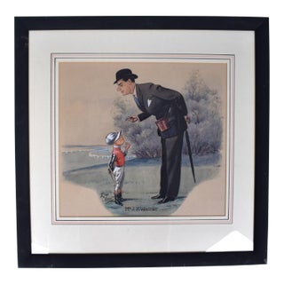 Mr j.h. (Jock) Whitney Watercolour by Peter Ronald 'The Tout' Buchanan (British, 1881-1964) For Sale