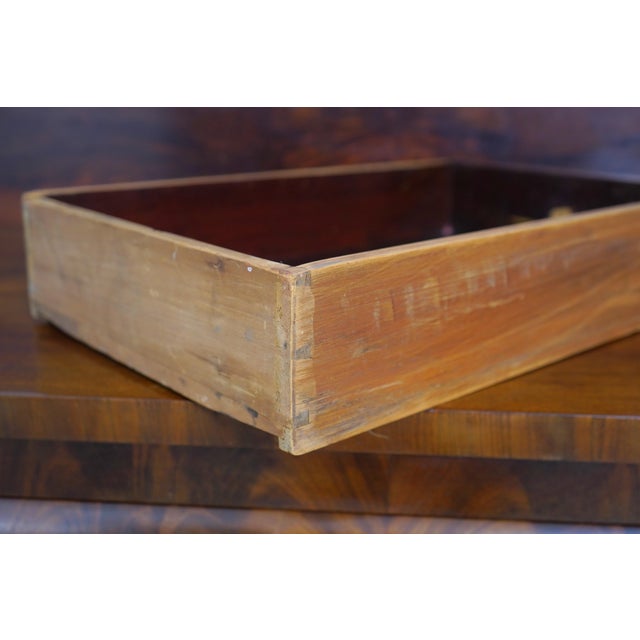 Antique Empire Style Flame Mahogany Server For Sale - Image 16 of 18