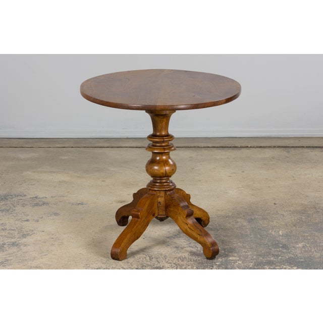 Antique French Louis Philippe Style Walnut Tilt-Top Gueridon Center Table For Sale - Image 12 of 17