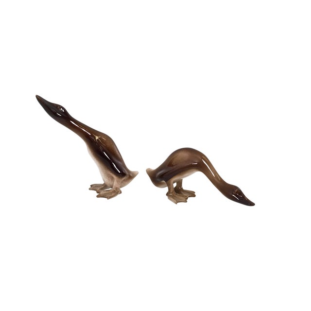Ceramic Airbrushed Ceramic Decorative Ducks by Ugo Zaccagnini, 1950s, Set of 2 For Sale - Image 7 of 7