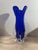 Luxury vase made of metallurgical glass in beautiful cobalt blue produced by the Egermann Nový Bor glassworks, 2nd half of...