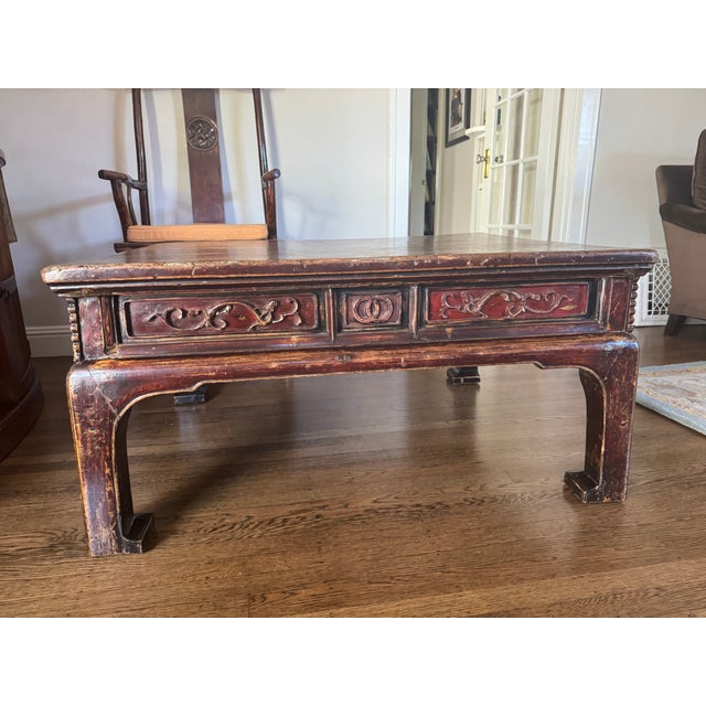 Mid 19th Century 1880’s Chinese Kang Table With Original Lacquer Finish Sourced by Brown and Kobayashi For Sale - Image 5 of 11