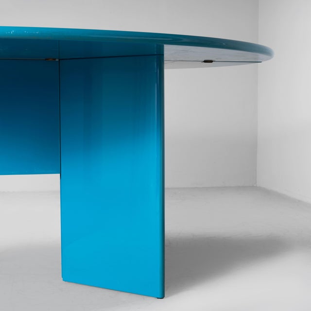 Wood Light Blue Antella Table by Kazuhide Takahama for Studio Simon Gavina, 1975 For Sale - Image 7 of 18