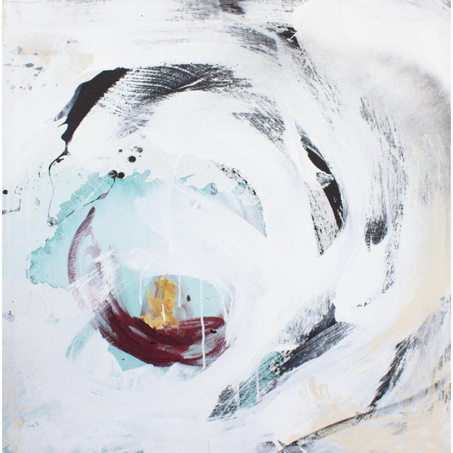 An acrylic and enamel on canvas painting by the American artist Martha Kaplan. Titled White Tree Kimono, this abstract...