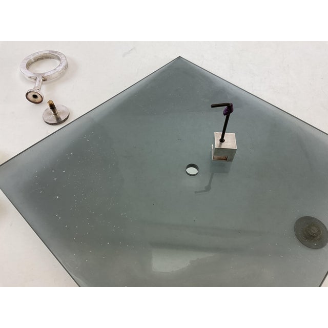 Metal Square Plateau À Fromage - Cheese Tray/Board With Silver Cheese Knife. For Sale - Image 7 of 7