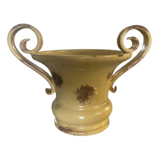 Vintage-Style Italian Glazed Ceramic Trophy Urn For Sale