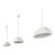 Set of 3 Fabbian Crio D81 Pendant Lights by Gio Minelli - Matte White - 22.5" For Sale