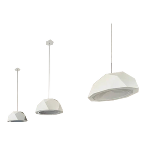 Set of 3 Fabbian Crio D81 Pendant Lights by Gio Minelli - Matte White - 22.5"