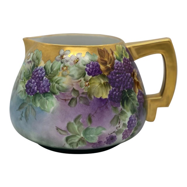 Vintage Mid 20th Century T K Czechoslovakia Cider Pitcher Signed For Sale