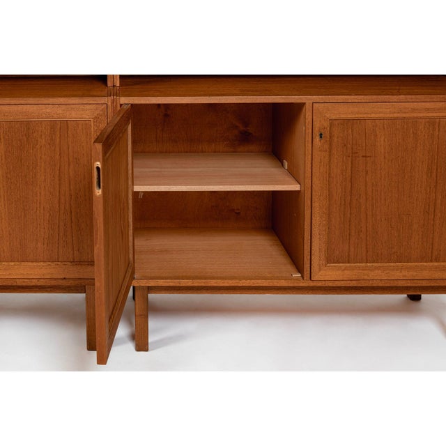 Pair Mid-Century Swedish Modern Teak Bookcase Cabinets, 1960s For Sale - Image 14 of 18
