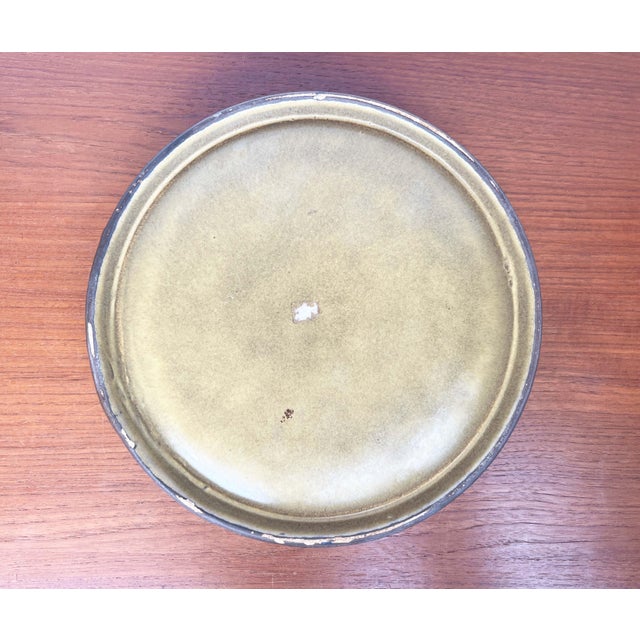 Large Mid-Century Modern Danish Studio Pottery Yellow Bowl from Frank Keramik, 1960s For Sale - Image 15 of 17