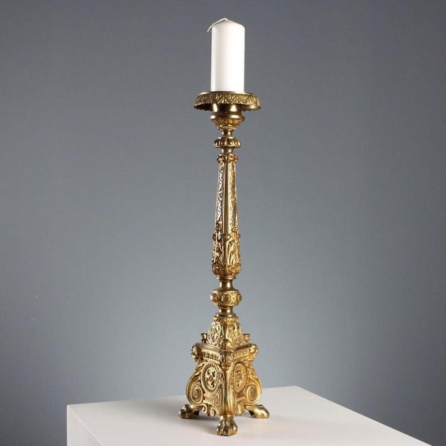 Candleholder in Gilded Bronze For Sale - Image 11 of 12