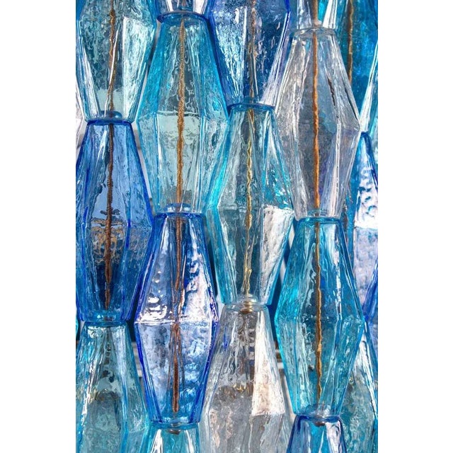 Large Sapphire Colored Murano Glass Chandeliers in the Style of C. Scarpa, Set of 2 For Sale - Image 17 of 18