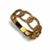 Modern Late 20th Century 14K Yellow Gold Diamond Swirl Chain Link Band Ring, Size 7 For Sale - Image 3 of 3