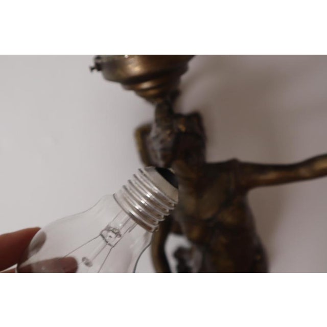 Art Nouveau Figural Wall Sconces of Sailor and Female Farmer, France, 1890, Set of 2 For Sale - Image 16 of 18