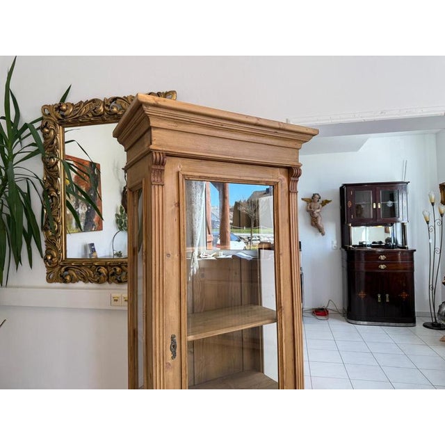 Rustic Display Cabinet with Glass For Sale - Image 4 of 12