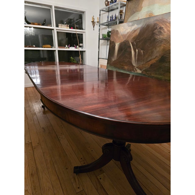 Mid Century Ethan Allen Style Vintage Grand Dining Table For Sale - Image 11 of 12
