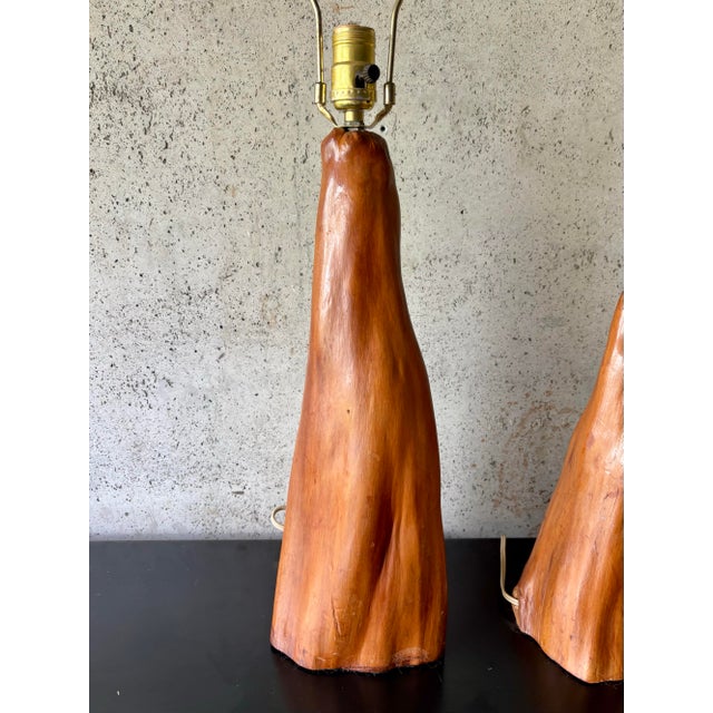 Mid-Century Modern 1950s Mid-Century Modern Cypress Root Table Lamps - Organic Modern Driftwood - a Pair For Sale - Image 3 of 7