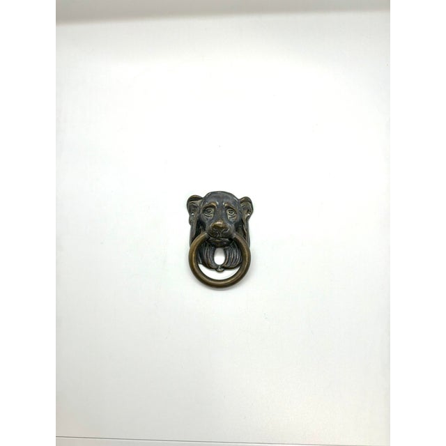 2010s Henredon Lion Pull Aged Pewter/Brass For Sale - Image 5 of 5