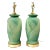 Lamp Pair Green Palm Tree Leaves For Sale