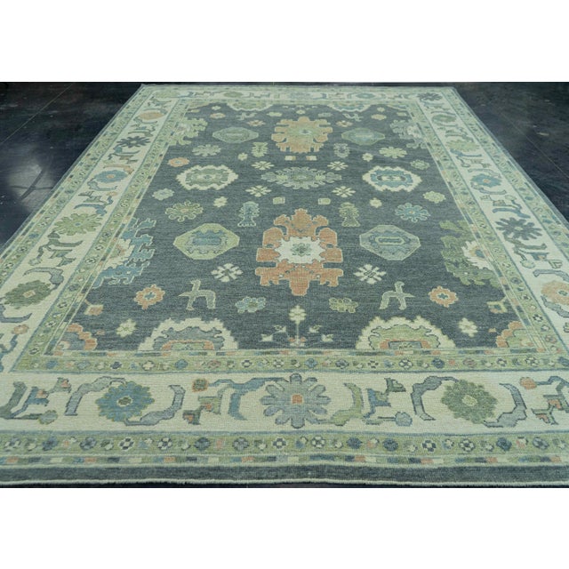 Early 21st Century Turkish Oushak Rug 9'2" x 12'10" #19222 For Sale - Image 5 of 8