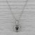 Modern 1.90ctw Green Tourmaline Diamond Halo Pendant Necklace 14k Whtie Gold 18.5" For Sale - Image 3 of 6