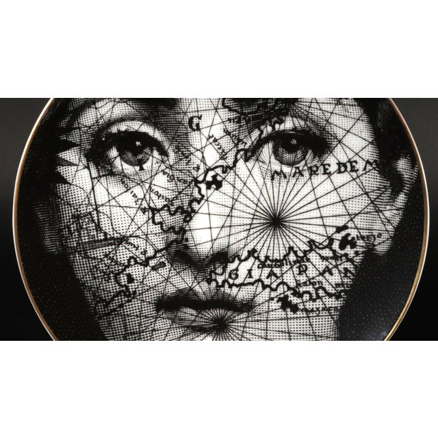 Piero Fornasetti Piero Fornasetti Rosenthal Porcelain Themes & Variation Plate, Map Pattern, Motiv 31, With Original Box For Sale - Image 4 of 12