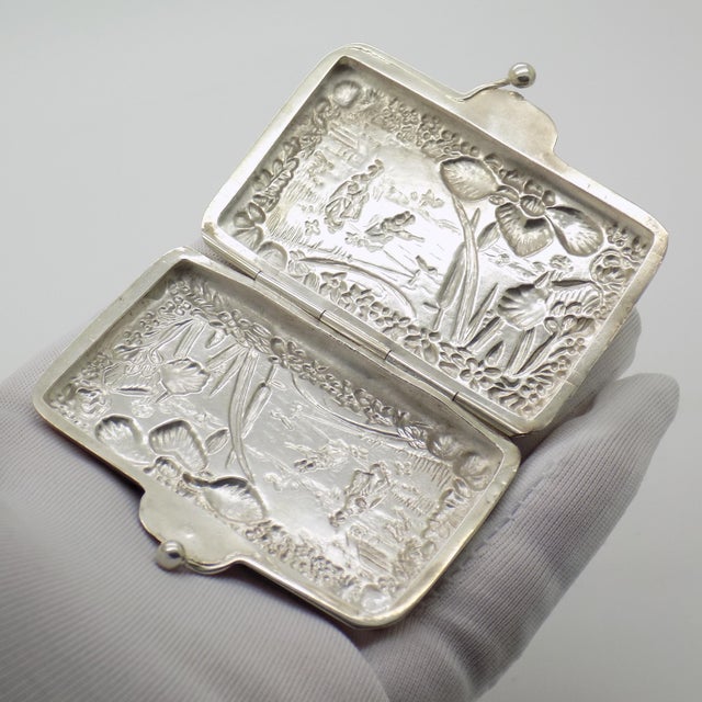 Vintage Italian Handmade Genuine Sterling Silver 925 Pill Snuff Trinket Box, 1970s For Sale - Image 3 of 14