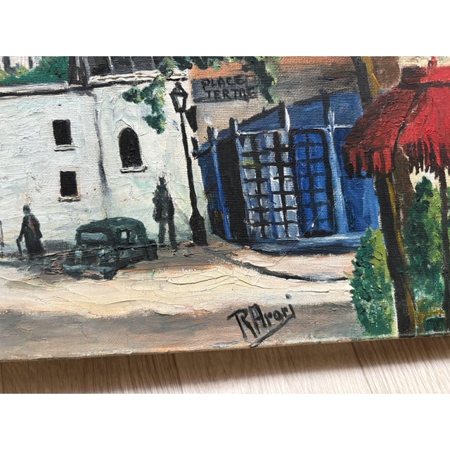 R Arori, City View, Paris, Montmartre, 1920s-1940s, Painting For Sale - Image 4 of 4