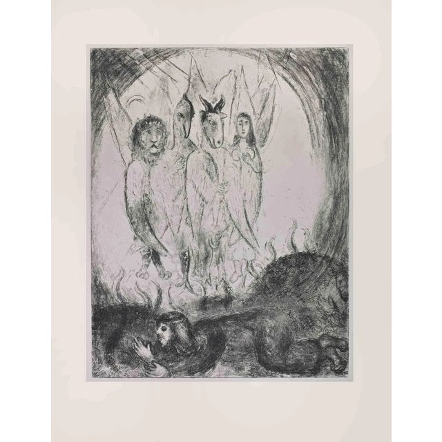 Marc Chagall, The Vision of Ezekiel, Etching, 1956 For Sale