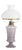 Glass and Crystal Table Lamp in Opaline Glass For Sale