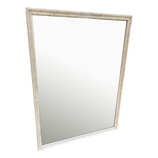 Large Antique French Painted Plain Mirror, 19th Century For Sale