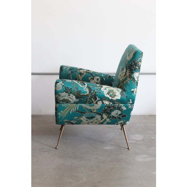 Mid-Century Modern Gigi Radice Armchair in Dedar Silkbird For Sale - Image 3 of 6