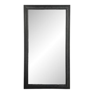 Monumental Dutch Baroque Mirror With Ebonized Ripple Carved Wood Frame For Sale