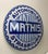 Antique French Round Enamel Sign Automobiles Mathis. The letters and logo are in relief, the sign has a beautiful old...