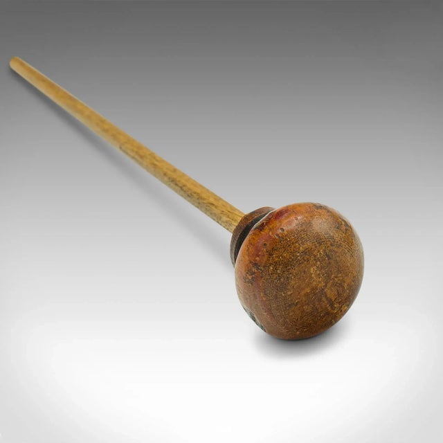 Wood 1900s Victorian Antique Cornish Pixie Gong, English, Brass, Oak, Dinner Chime For Sale - Image 7 of 11