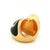 1990s Circa 1990 Italian 18k Gold Ebony Wood and Diamond Statement Ring, Size 7.5 For Sale - Image 5 of 13