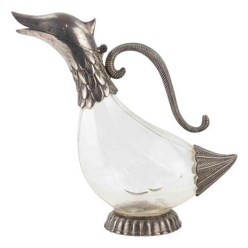 Vintage Silver Plated Duck Shaped Carafe by Silea, 1970s For Sale - Image 11 of 11