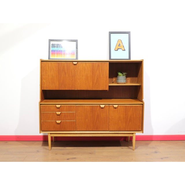 Mid Century Modern Vintage Teak Tall Credenza Sideboard by Austinsuite For Sale In Greensboro - Image 6 of 13