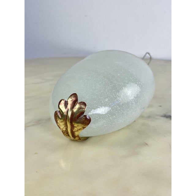 Mid-Century Wall Lamp in Murano Glass and Brass in the style of Hercules Barovier, 1950s For Sale - Image 6 of 14